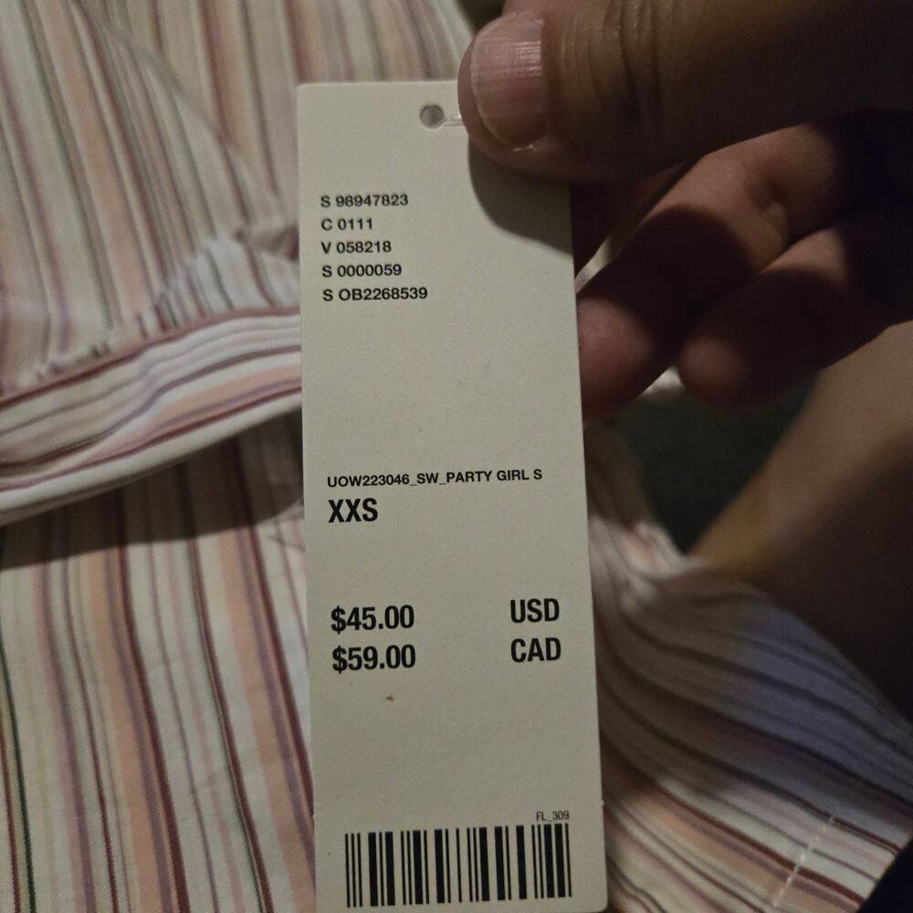 Urban Outfitters Party Girl Striped Sleeveless Top XXS - Picture 4 of 7